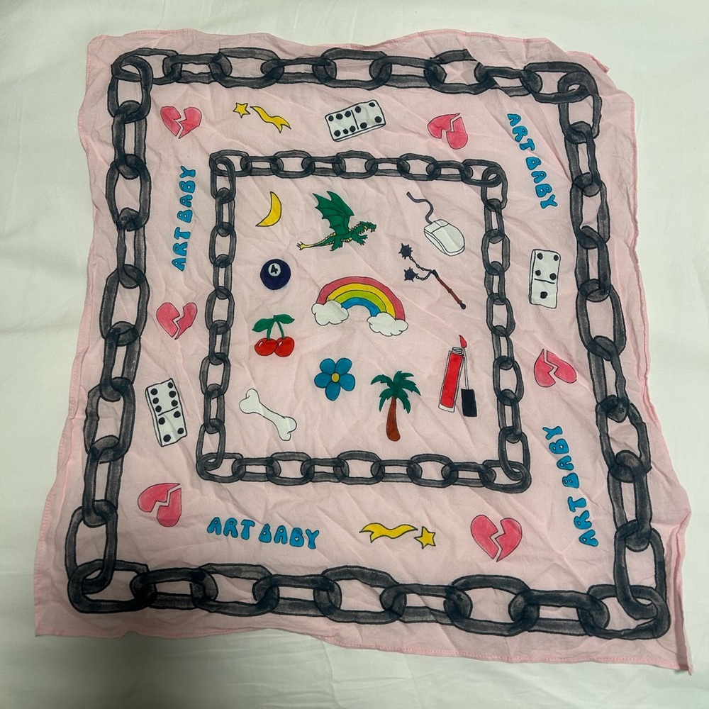 Fun Print Pink Scarf